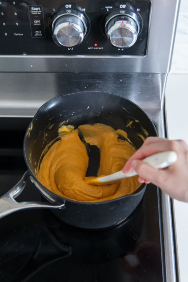 After cooking for 5-10. minutes the custard should be thick and pudding like.